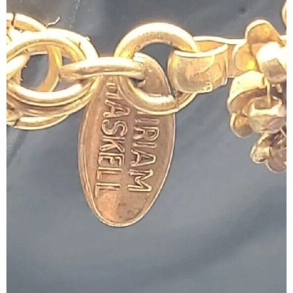 Miriam Haskell Puka Shell Raw Coral Necklace Vintage 15" Gold Tone Wheat Chain - Picture 13 of 16